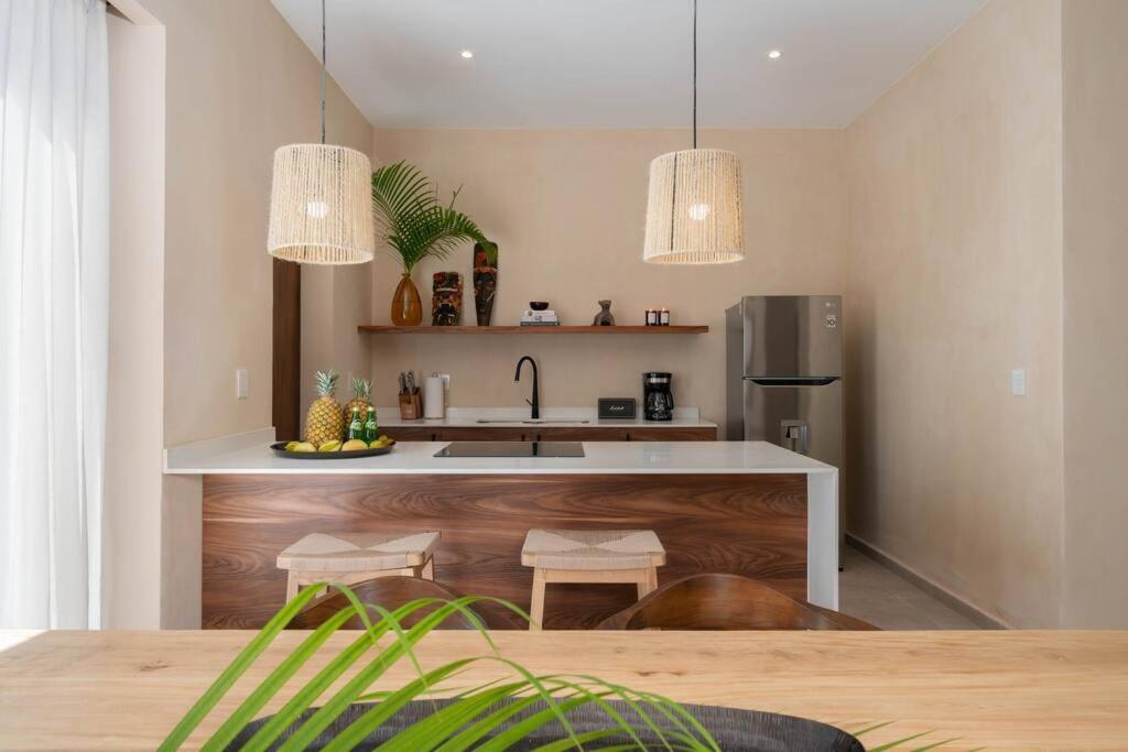 Appartement Lujoso Departamento Boho-Chic Con Alberca Privada à Tulum Extérieur photo